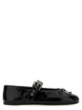 Miu Miu Black Calfskin Ballet Flats