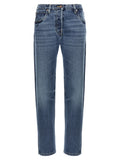 Prada Blue Cotton Straight-Leg Jeans