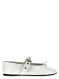 Miu Miu White Calfskin Ballet Flats