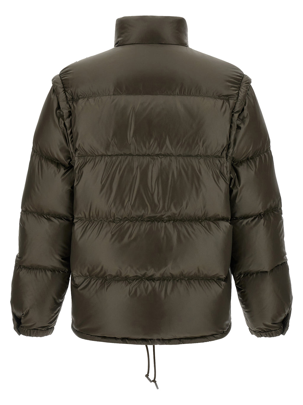 Prada Gray Recycled Polyamide Full-Length Jacket
