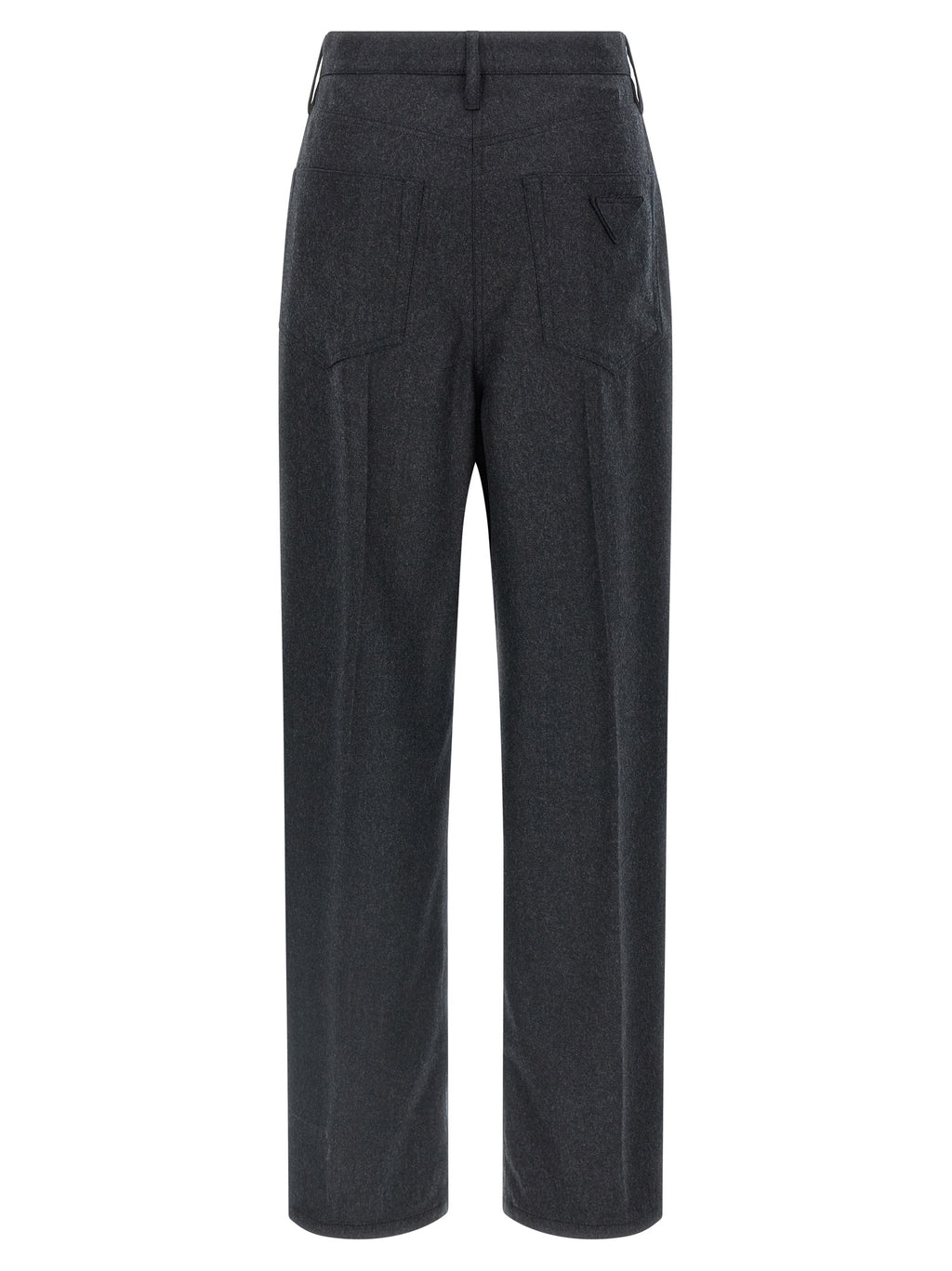 Prada Gray Virgin Wool Casual Pants