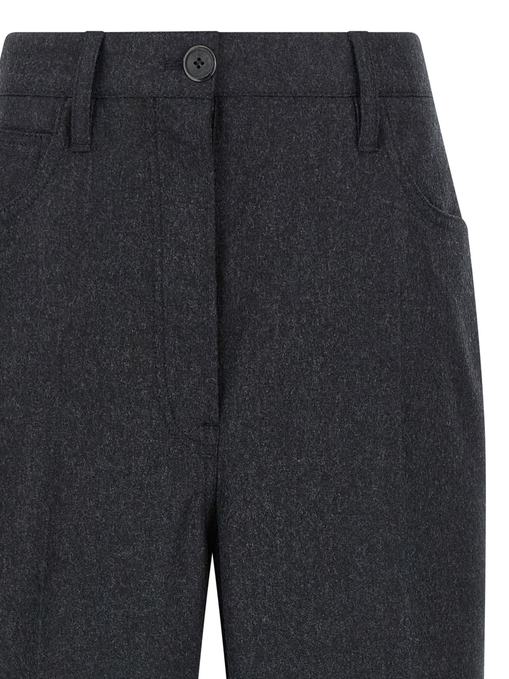 Prada Gray Virgin Wool Casual Pants