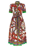 Dolce & Gabbana Multicolor Cotton Midi Dress