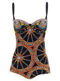 Dolce & Gabbana Multicolor Polyamide One-Piece Swimsuit