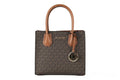 Michael Kors MICHAEL KORS Mercer 35S1GM9M2B Medium Logo And Leather Accordion Crossbody Bag In Brown