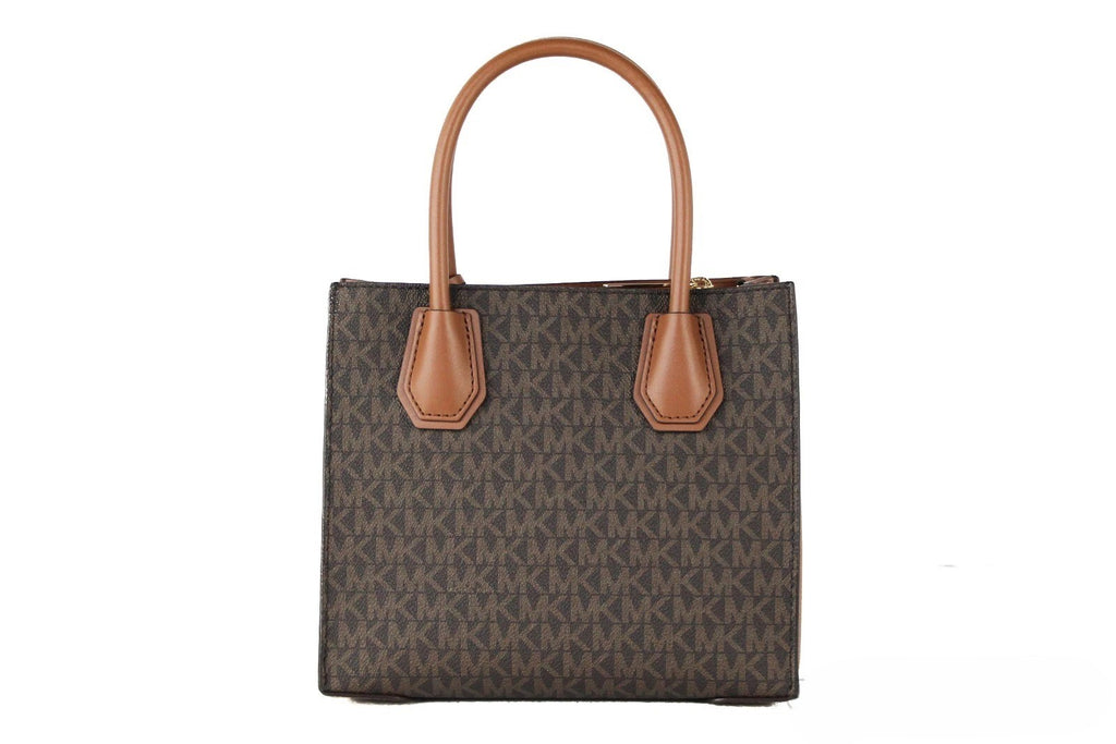 Michael Kors MICHAEL KORS Mercer 35S1GM9M2B Medium Logo And Leather Accordion Crossbody Bag In Brown