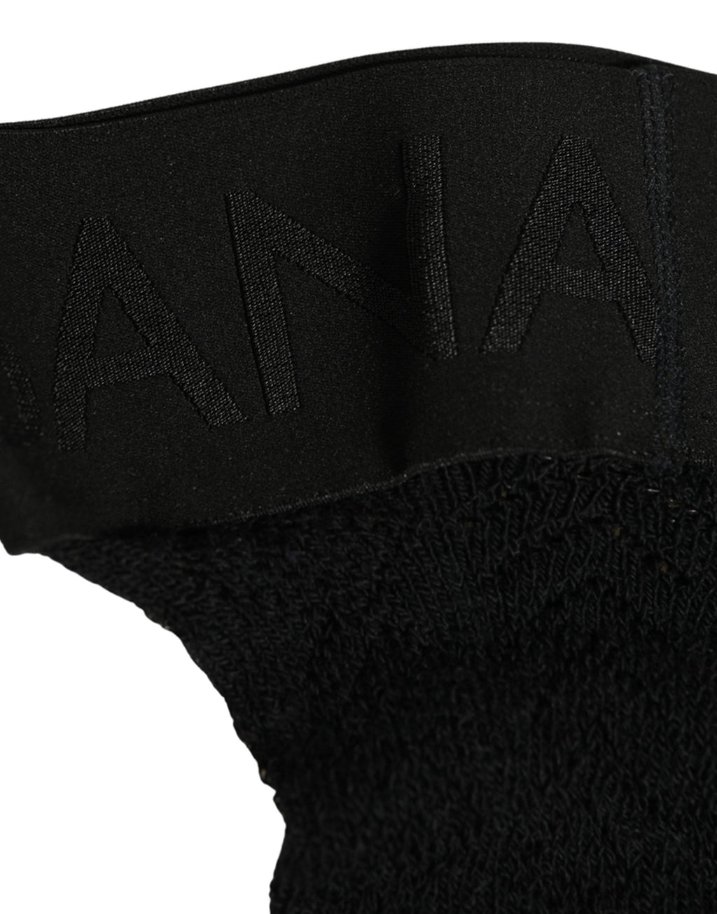Dolce & Gabbana Black Wool Logo Calf Long Women Accessory Socks