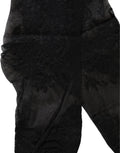 Dolce & Gabbana Black Floral Nylon Stretch Over The Calf Socks