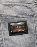 Dolce & Gabbana Grey Distressed Straight Leg Men Denim Jeans