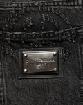 Dolce & Gabbana Dark Gray Cotton WideLeg Oversize Denim Jeans