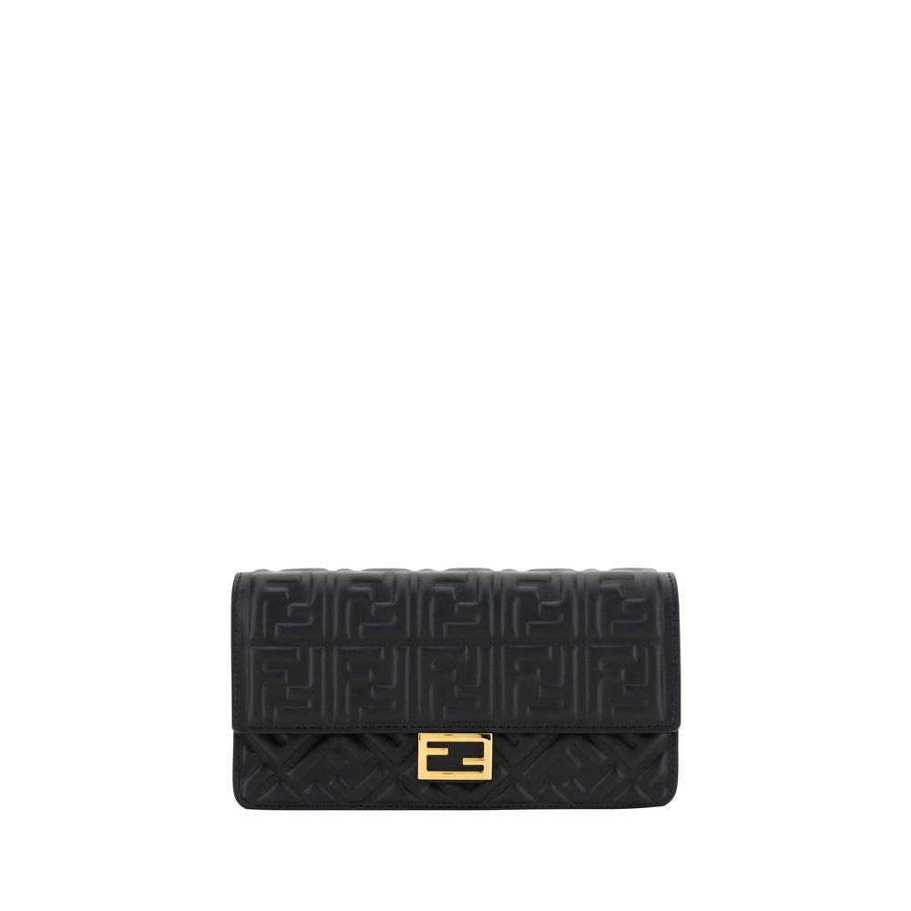 Fendi Black Calf Leather Bos Taurus Wallet