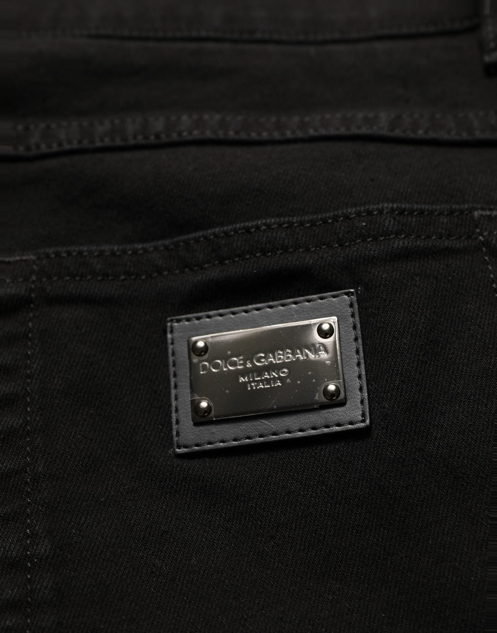 Dolce & Gabbana Black CottonStretch Regular Skinny Denim Jeans