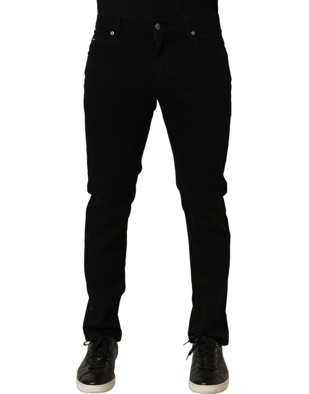 Dolce & Gabbana Black CottonStretch Regular Skinny Denim Jeans