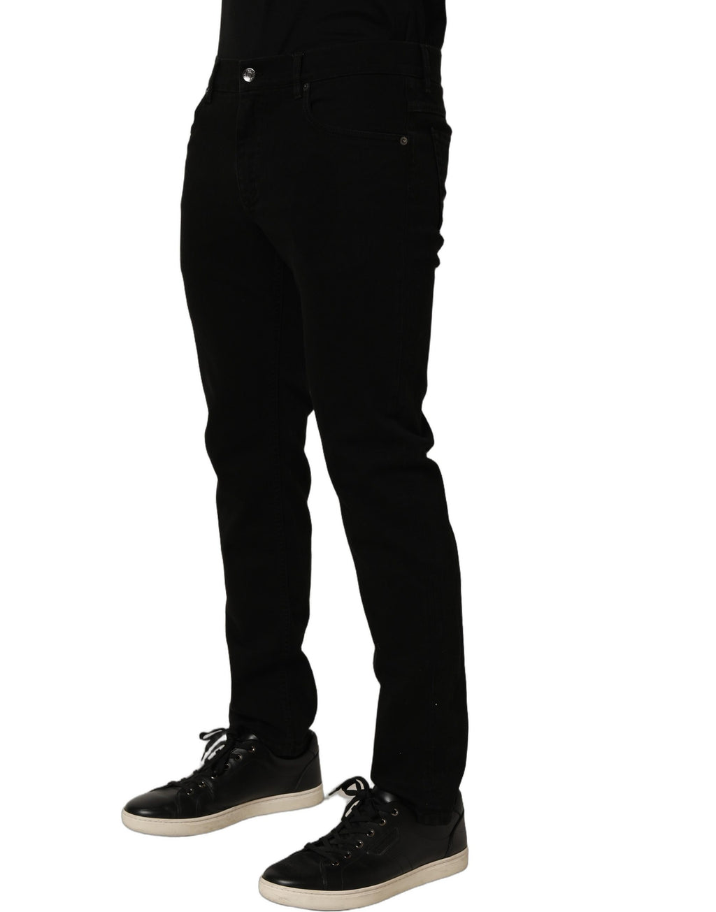 Dolce & Gabbana Black CottonStretch Regular Skinny Denim Jeans