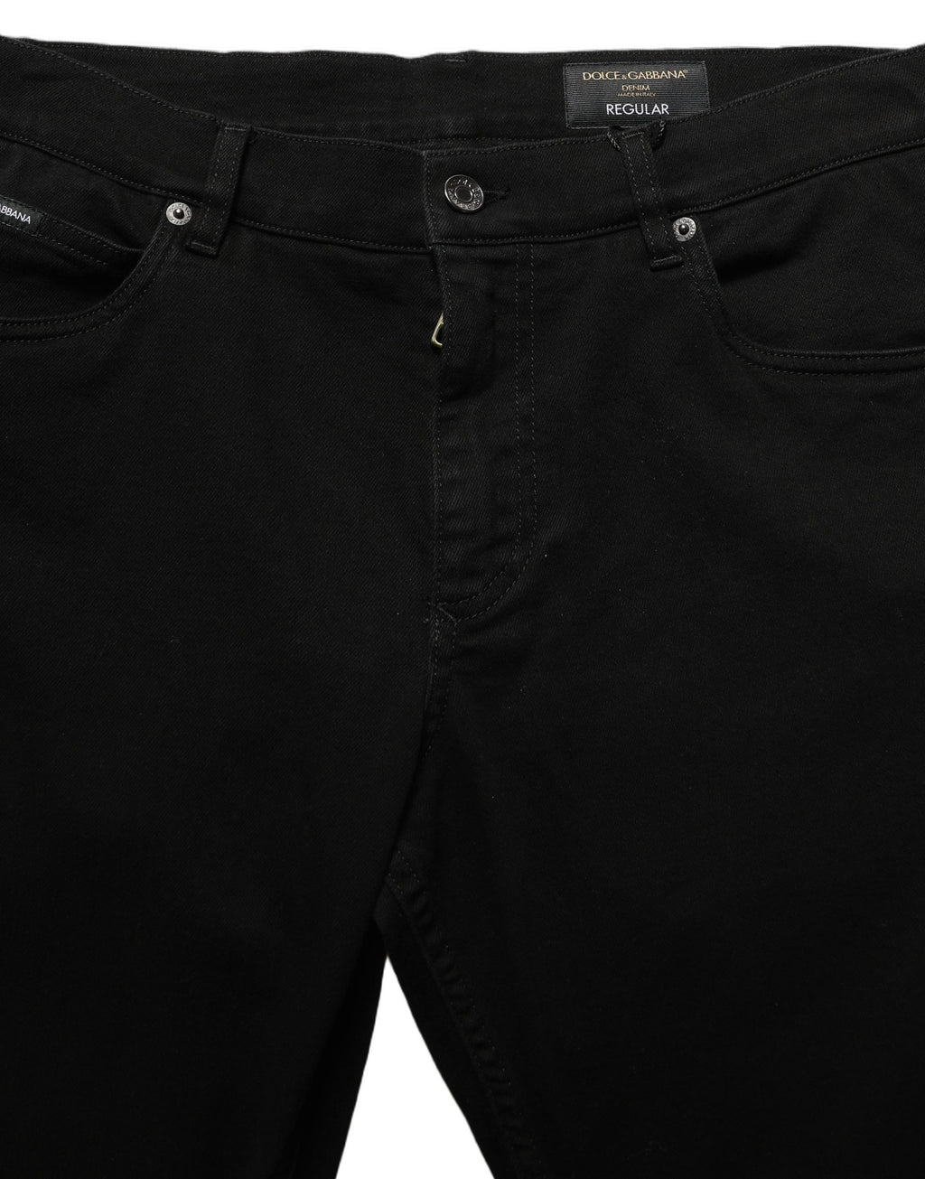 Dolce & Gabbana Black CottonStretch Regular Skinny Denim Jeans