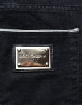 Dolce & Gabbana Black Cotton Stretch Straight Men Denim Jeans