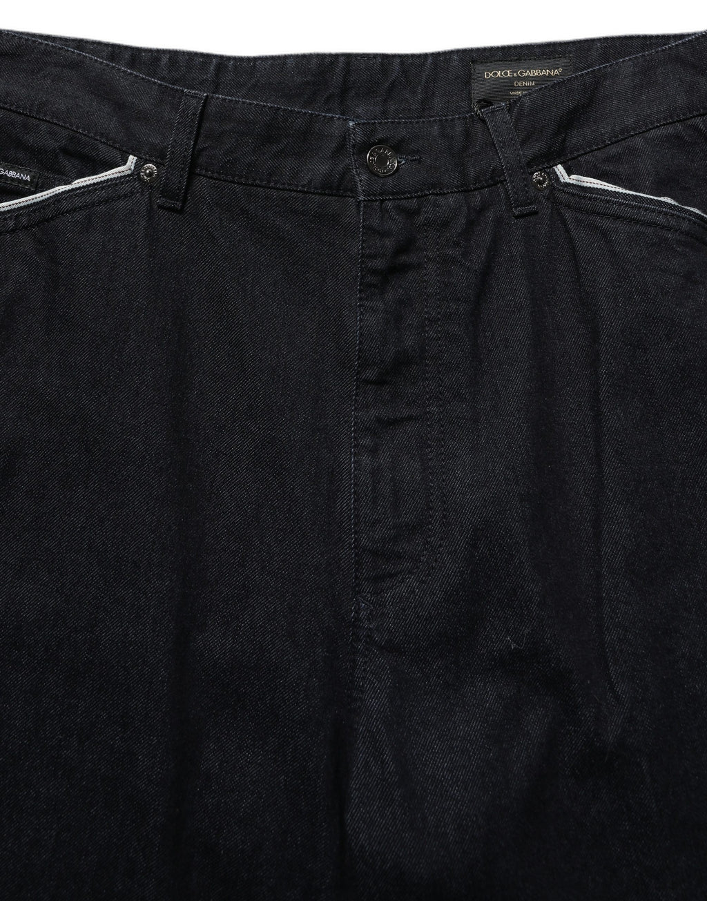 Dolce & Gabbana Black Cotton Stretch Straight Men Denim Jeans