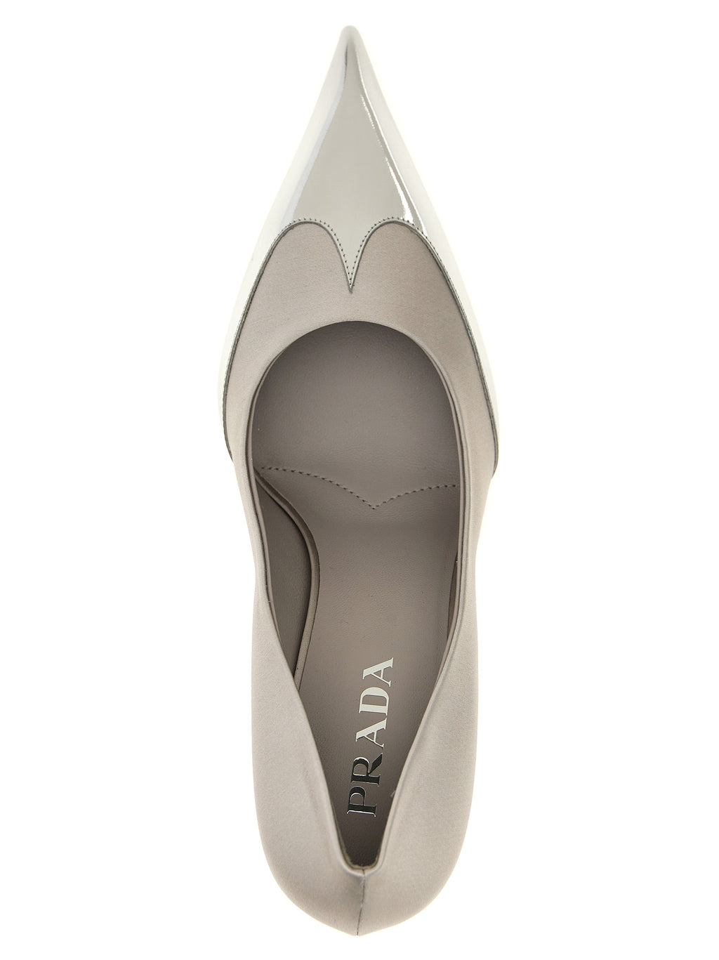 Prada Silver Viscose High Heel Pumps