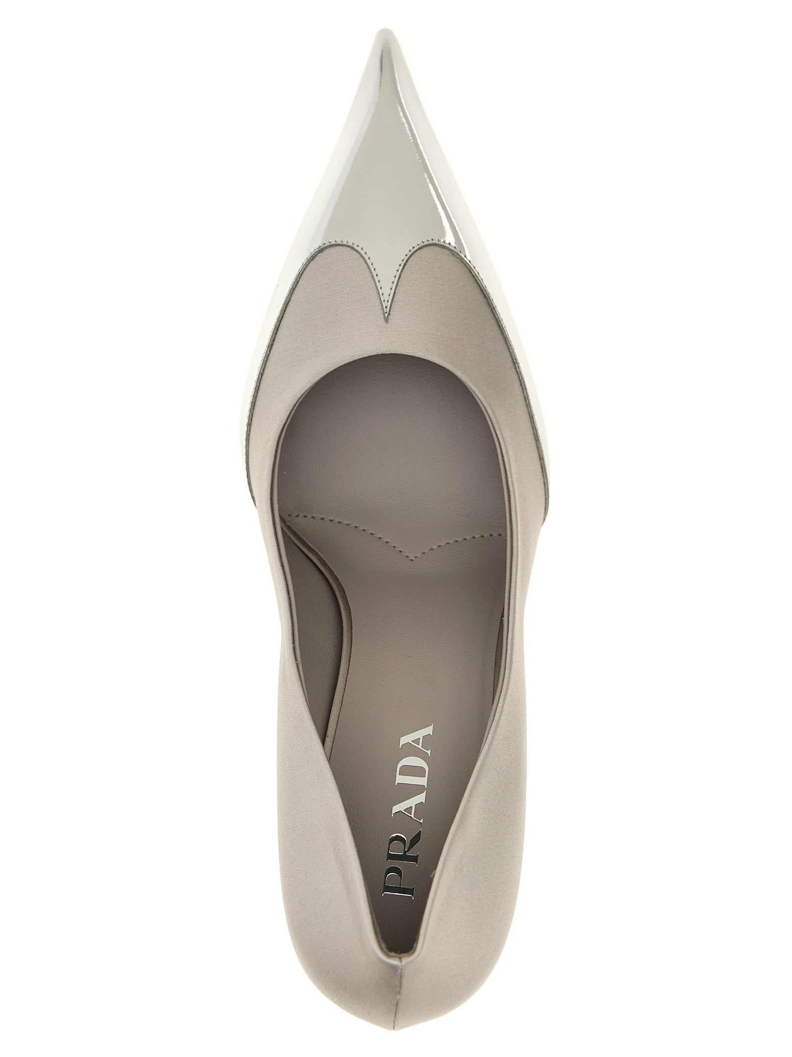 Prada Silver Viscose High Heel Pumps