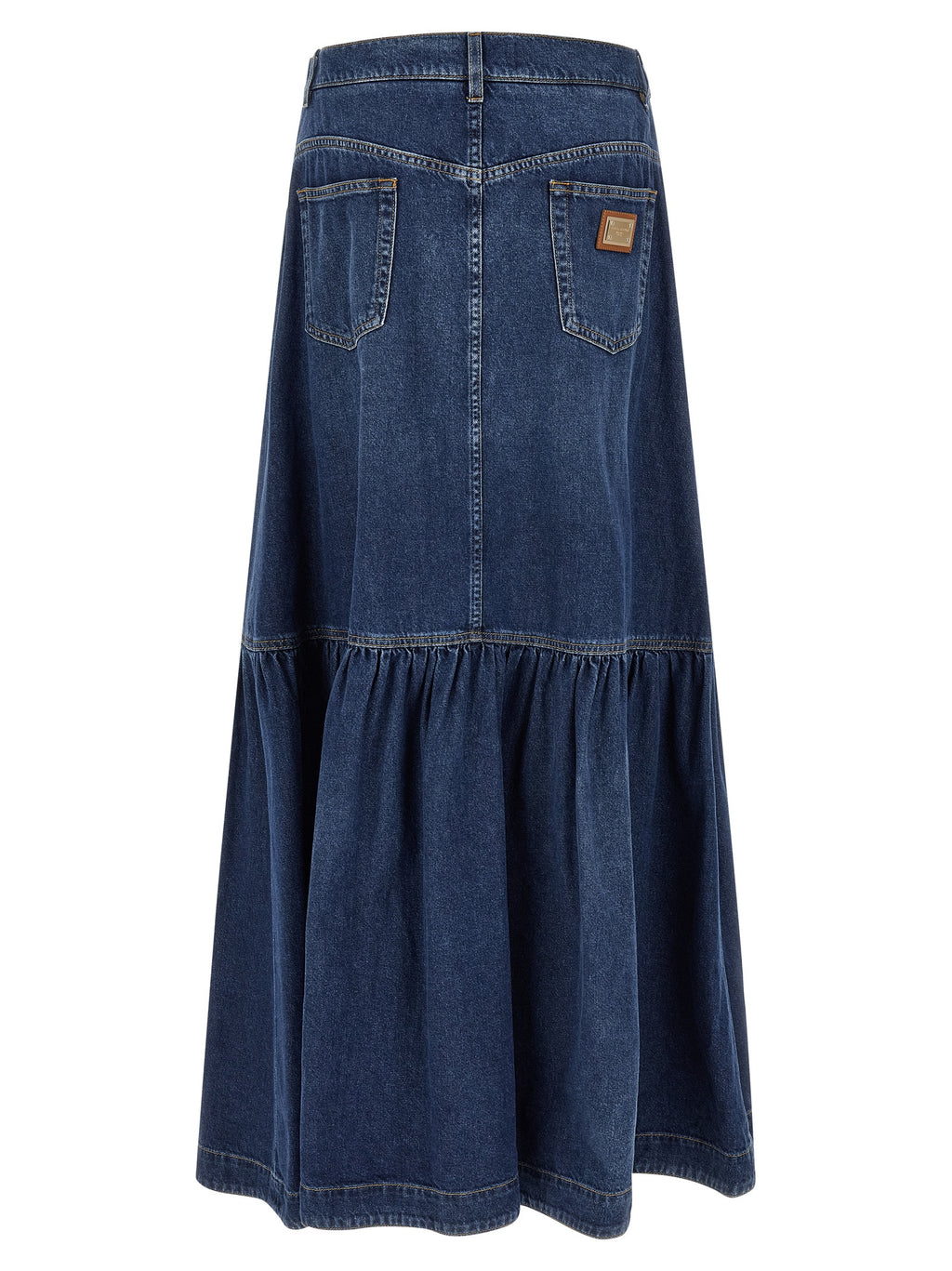 Dolce & Gabbana Blue Cotton Mini Skirt