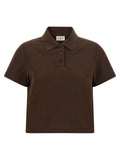 Saint Laurent Brown Cotton Polo Shirt