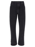 Saint Laurent Black Cotton Relaxed Fit Jeans