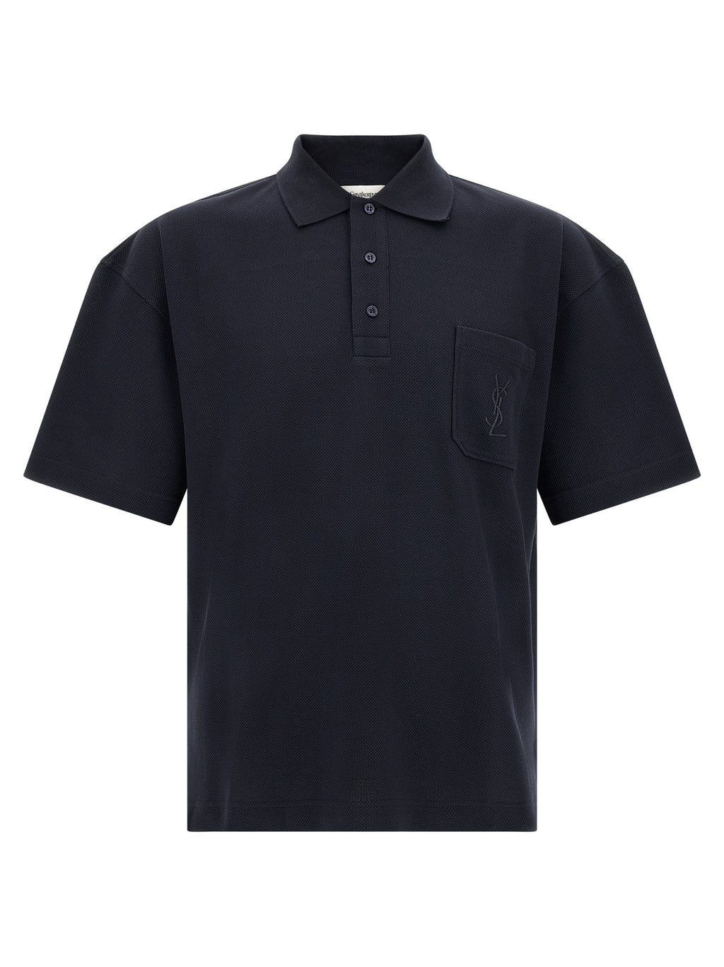 Saint Laurent Blue Cotton Polo Shirt