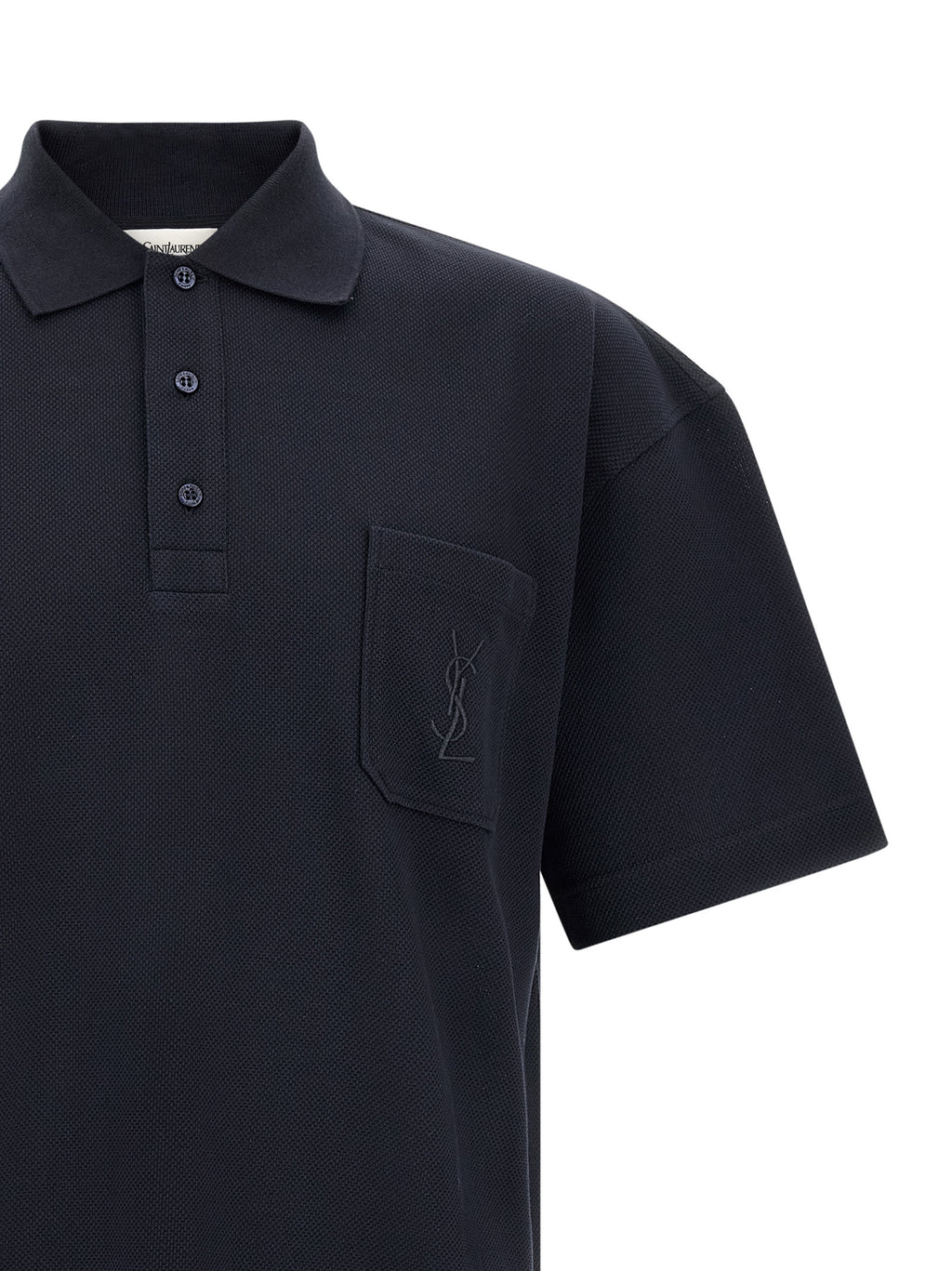 Saint Laurent Blue Cotton Polo Shirt