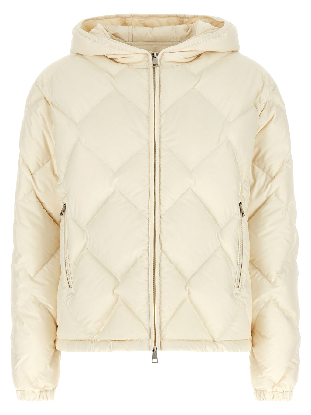 Moncler White Polyester Full-Length Jacket