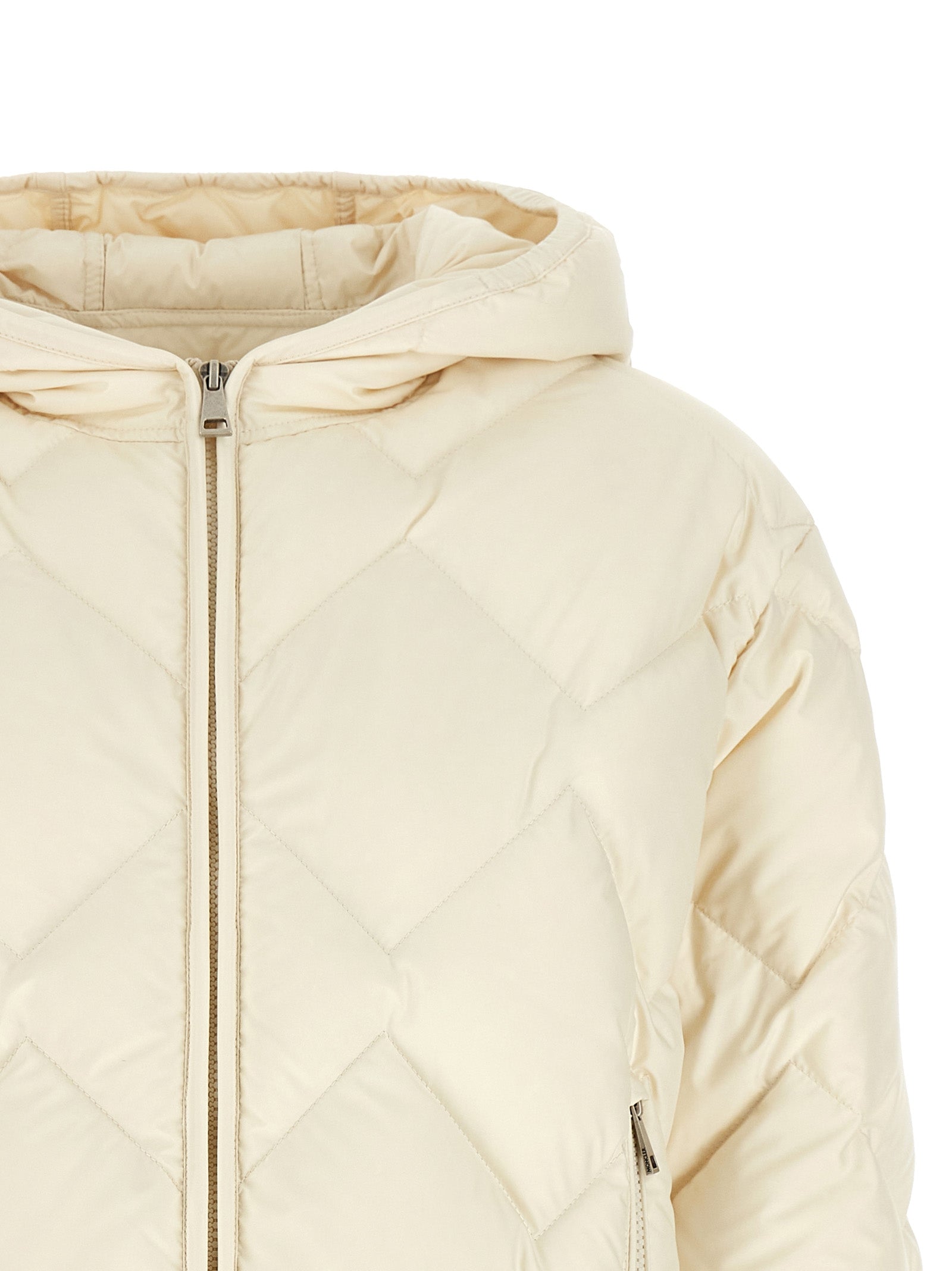 Moncler White Polyester Full-Length Jacket