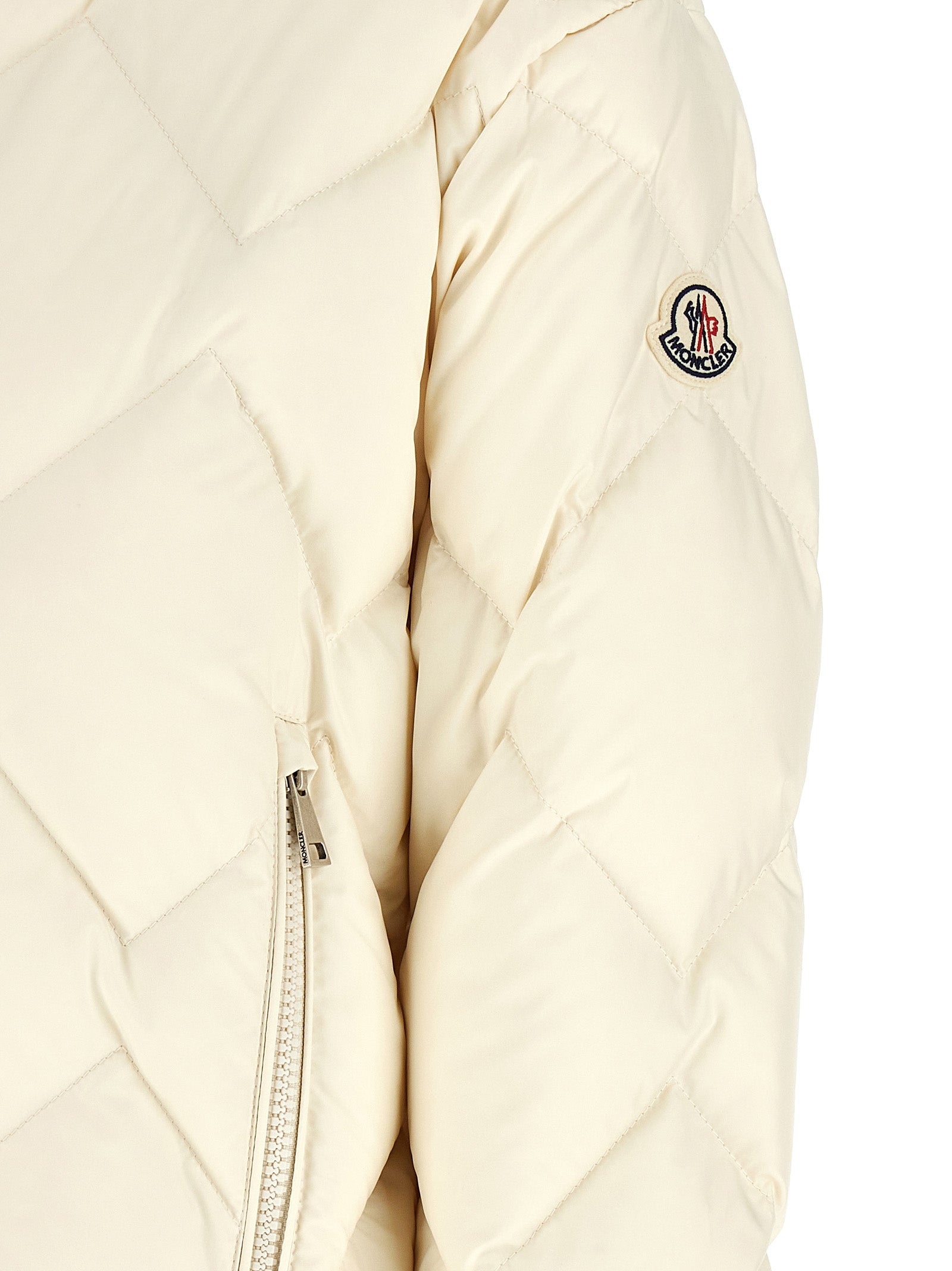 Moncler White Polyester Full-Length Jacket