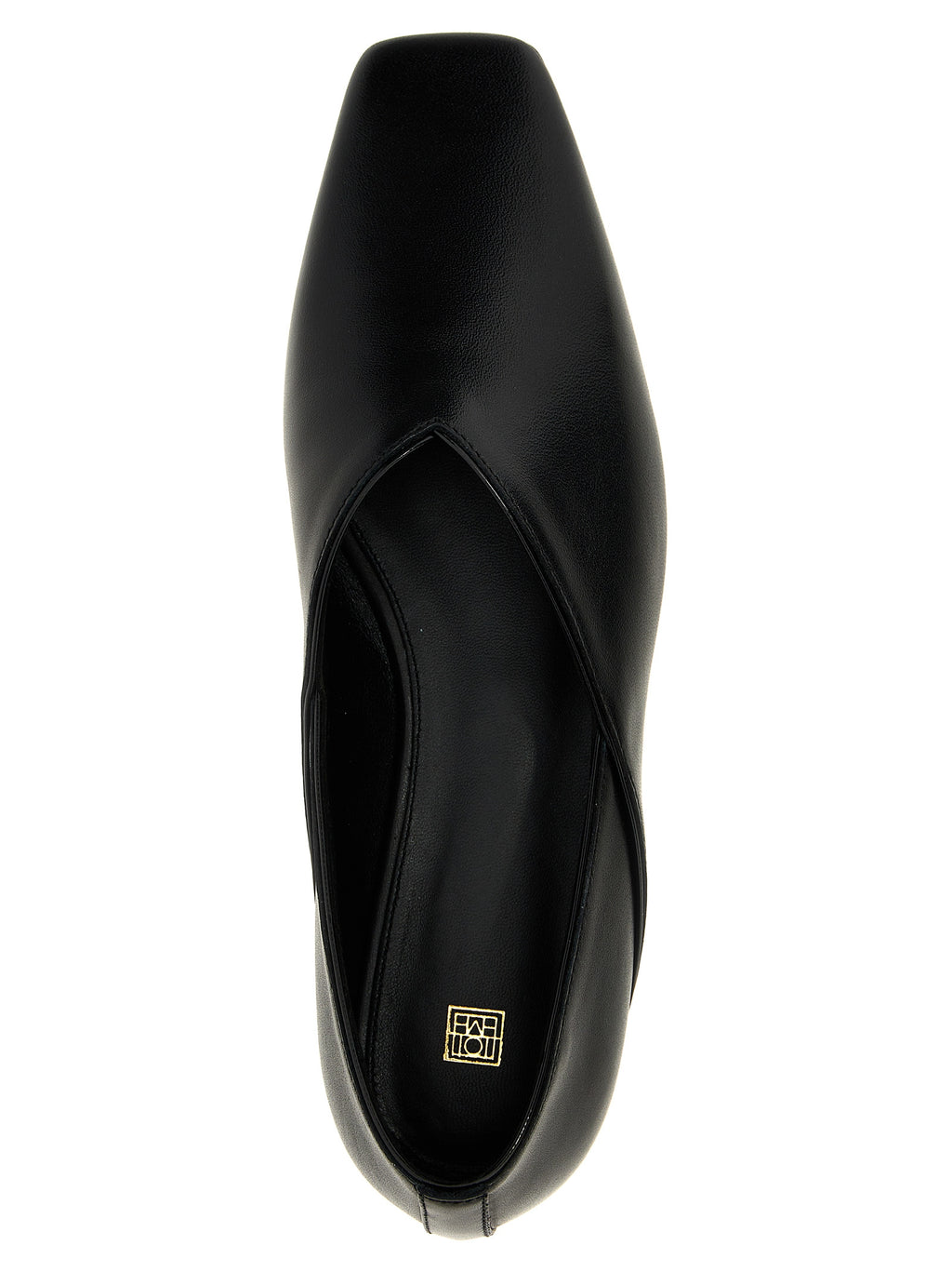 TOTEME Black Calfskin Ballet Flats