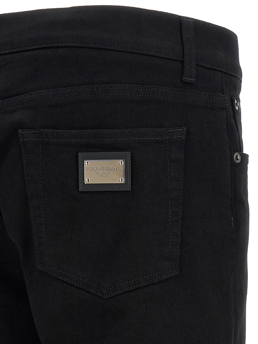 Dolce & Gabbana Black Cotton Slim Fit Jeans