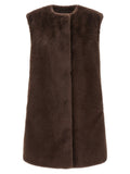 Herno Brown Polyester Sleeveless Jacket