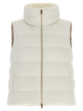 Herno White Polyester Sleeveless Jacket