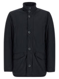 Herno Blue Polyamide Full-Length Jacket