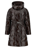 PINKO Brown Polyamide Full-Length Jacket