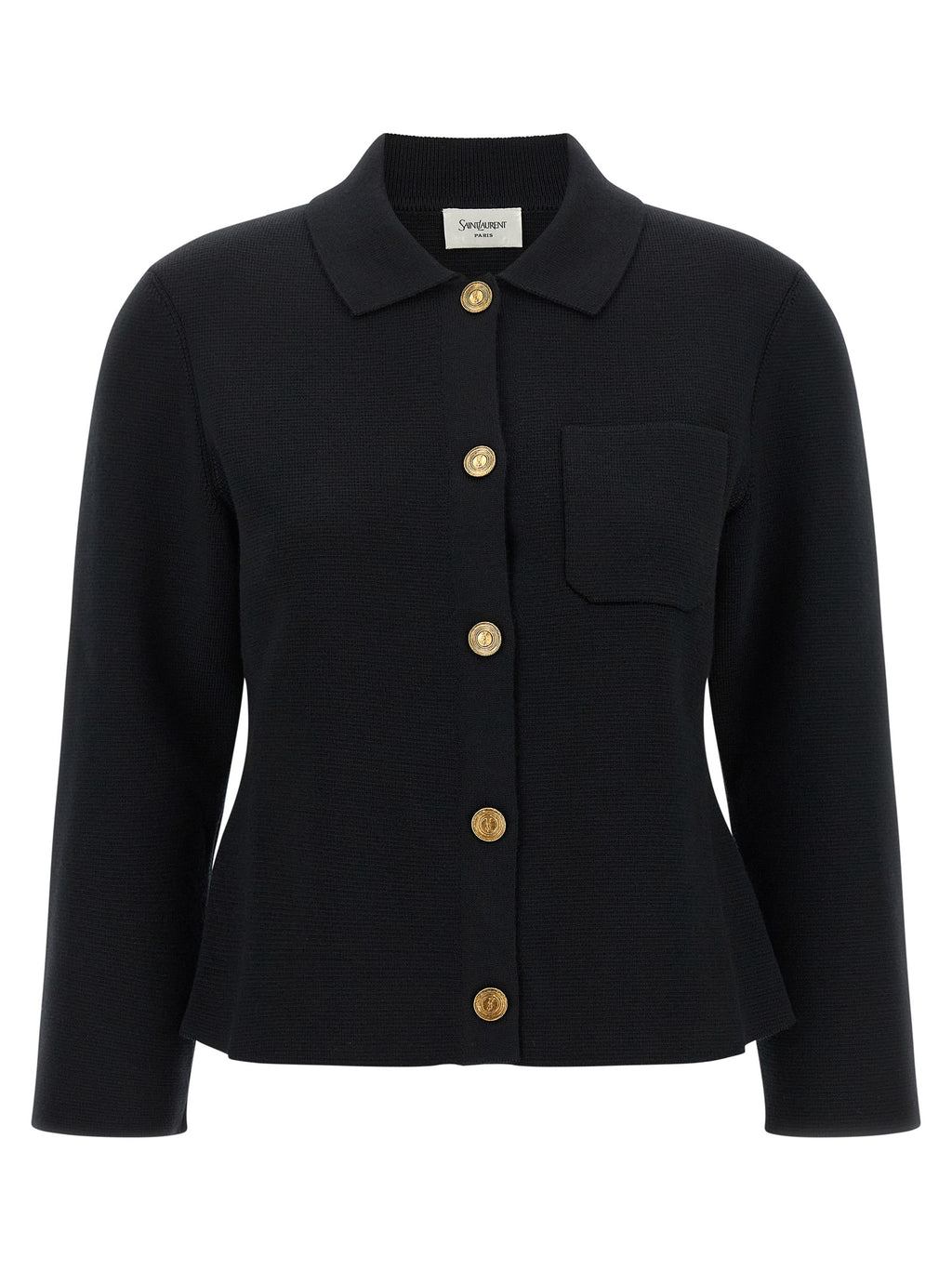 Saint Laurent Black Wool Cardigan