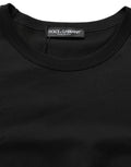 Dolce & Gabbana Black Cotton Crew Neck Short Sleeve T-shirt