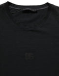 Dolce & Gabbana Black Cotton Short Sleeve Crew Neck T-shirt