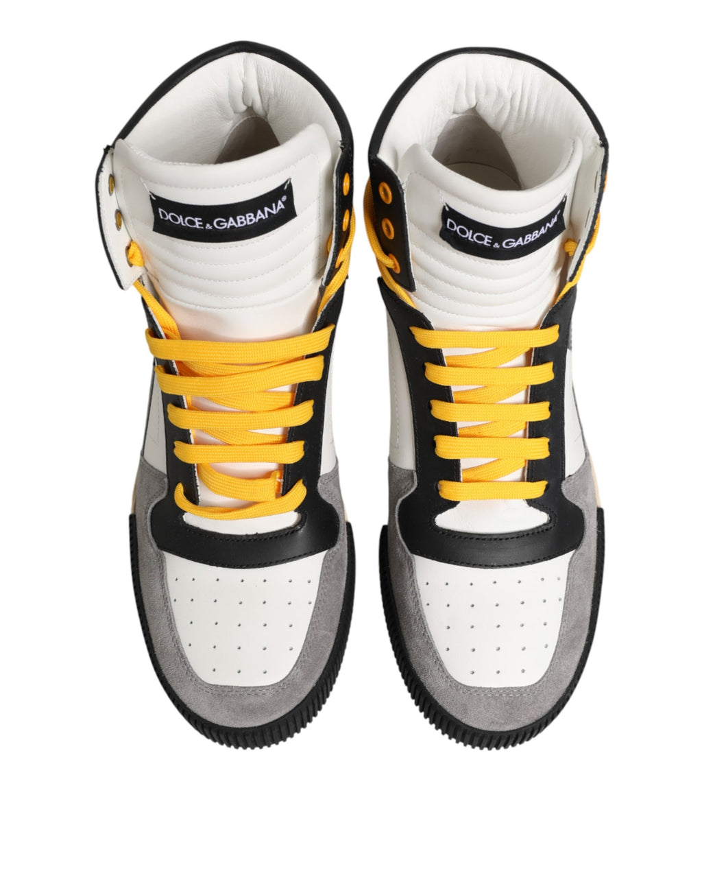 Dolce & Gabbana Multicolor Calf High Top Sneakers Shoes