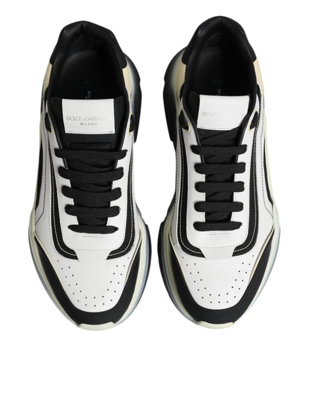 Dolce & Gabbana Weiße Schwarze Daymaster Bicolor Sneaker Schuhe