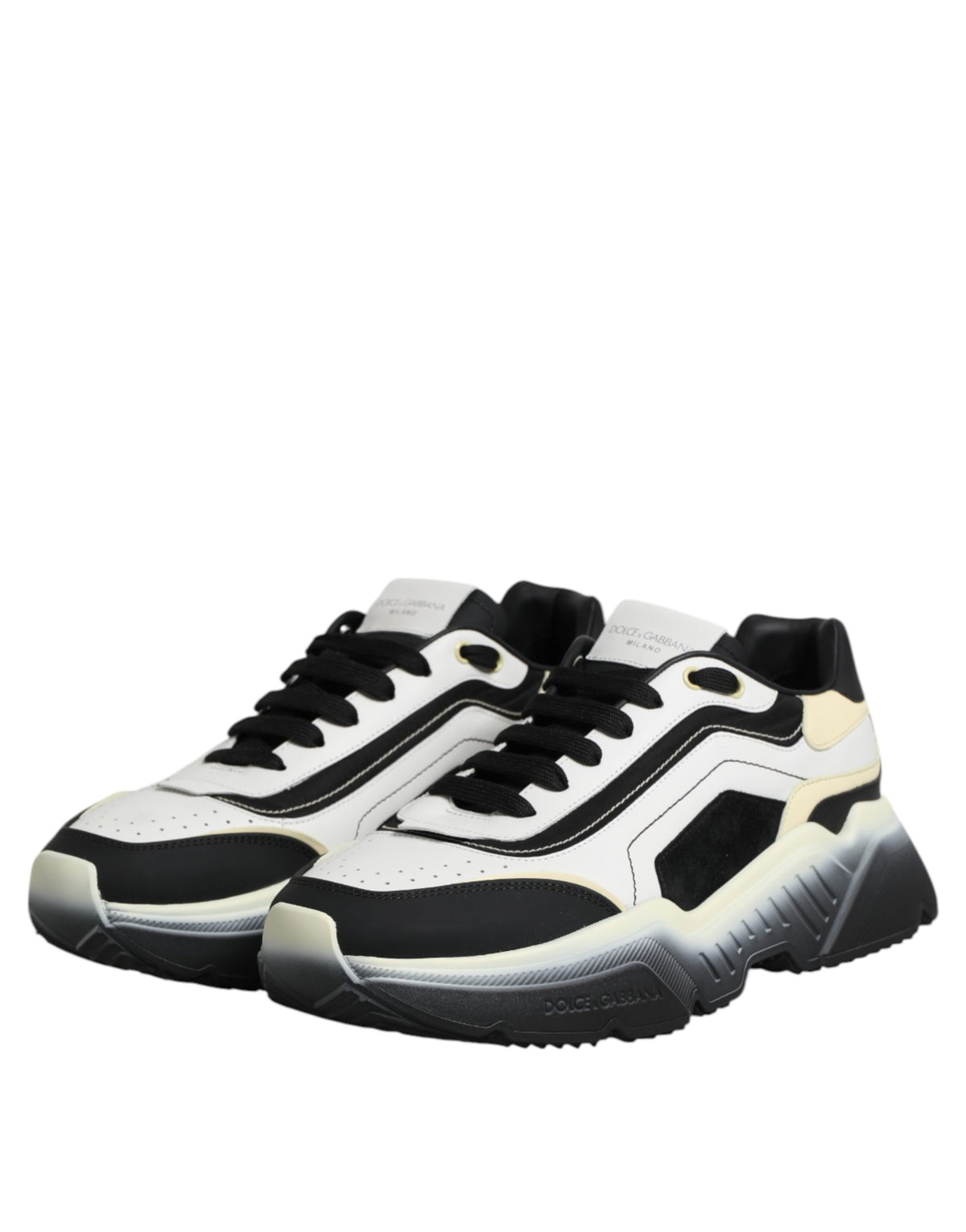 Dolce & Gabbana Weiße Schwarze Daymaster Bicolor Sneaker Schuhe