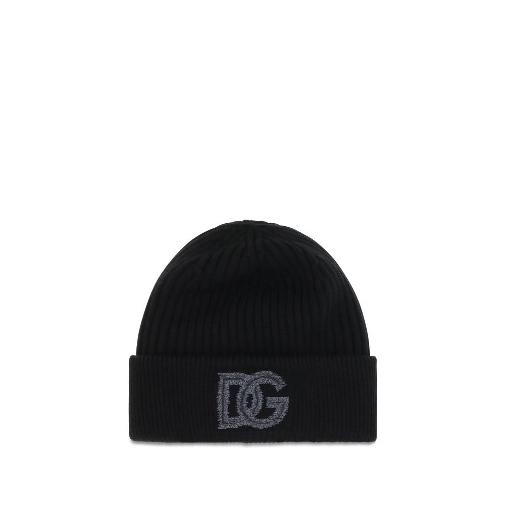 Dolce & Gabbana Black Wool Oves Aries Beanie