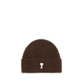 Ami Paris Brown Wool Oves Aries Beanie