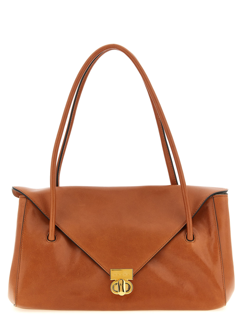 Marni Brown Calfskin Shoulder Bag