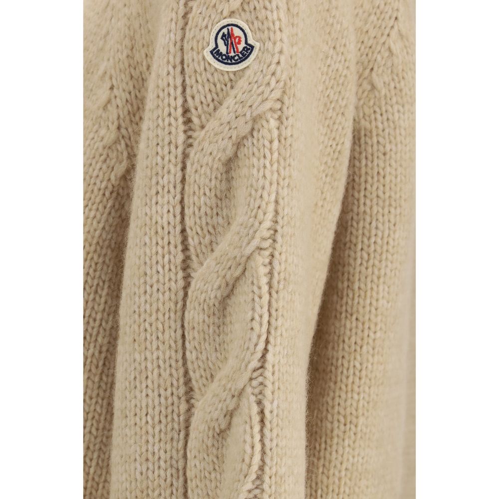Moncler Beige Alpaca Vicugna Pacos Cardigan