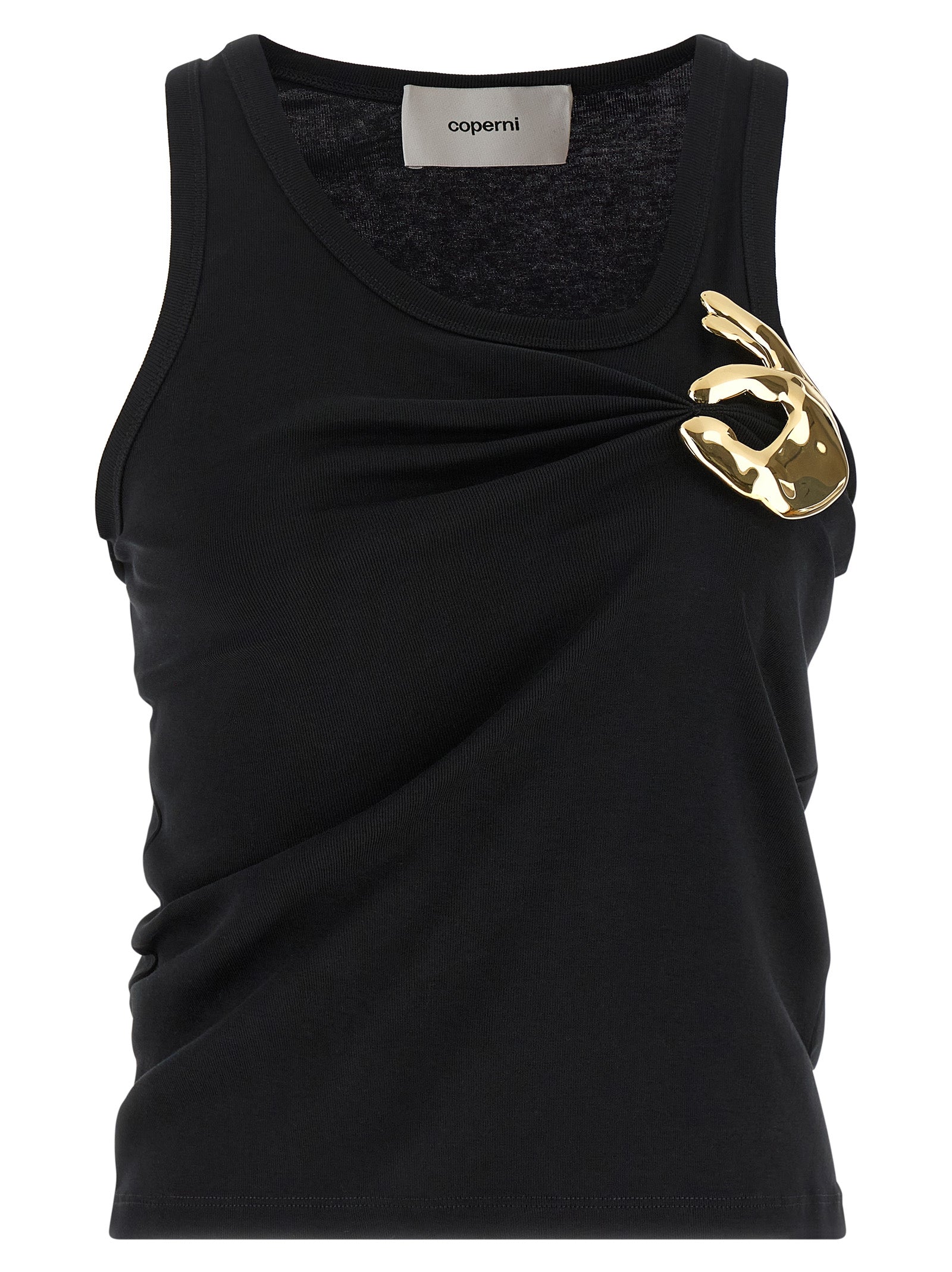 Coperni Black Cotton Tank Tops