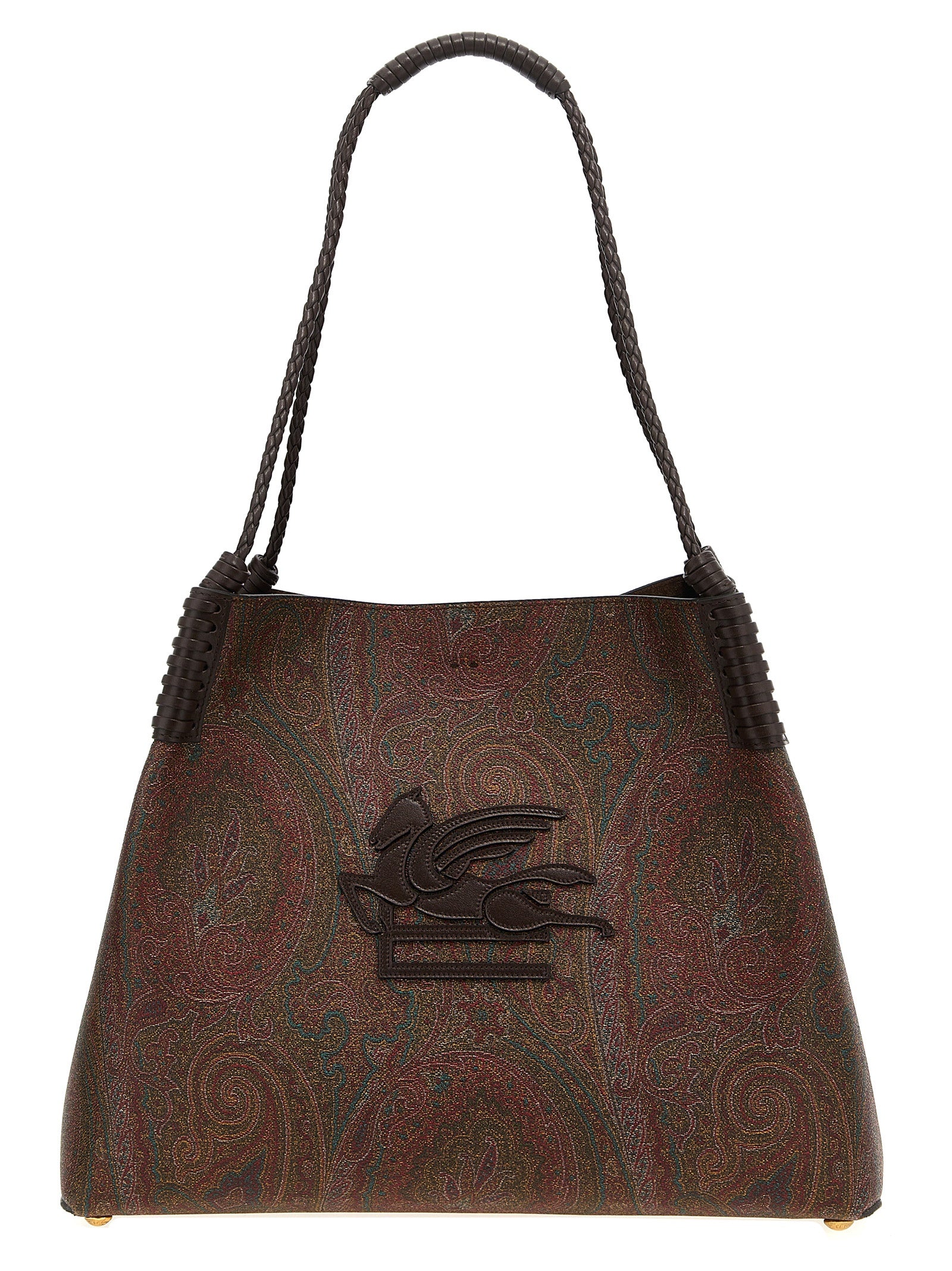 Etro Brown Cotton Tote Bag