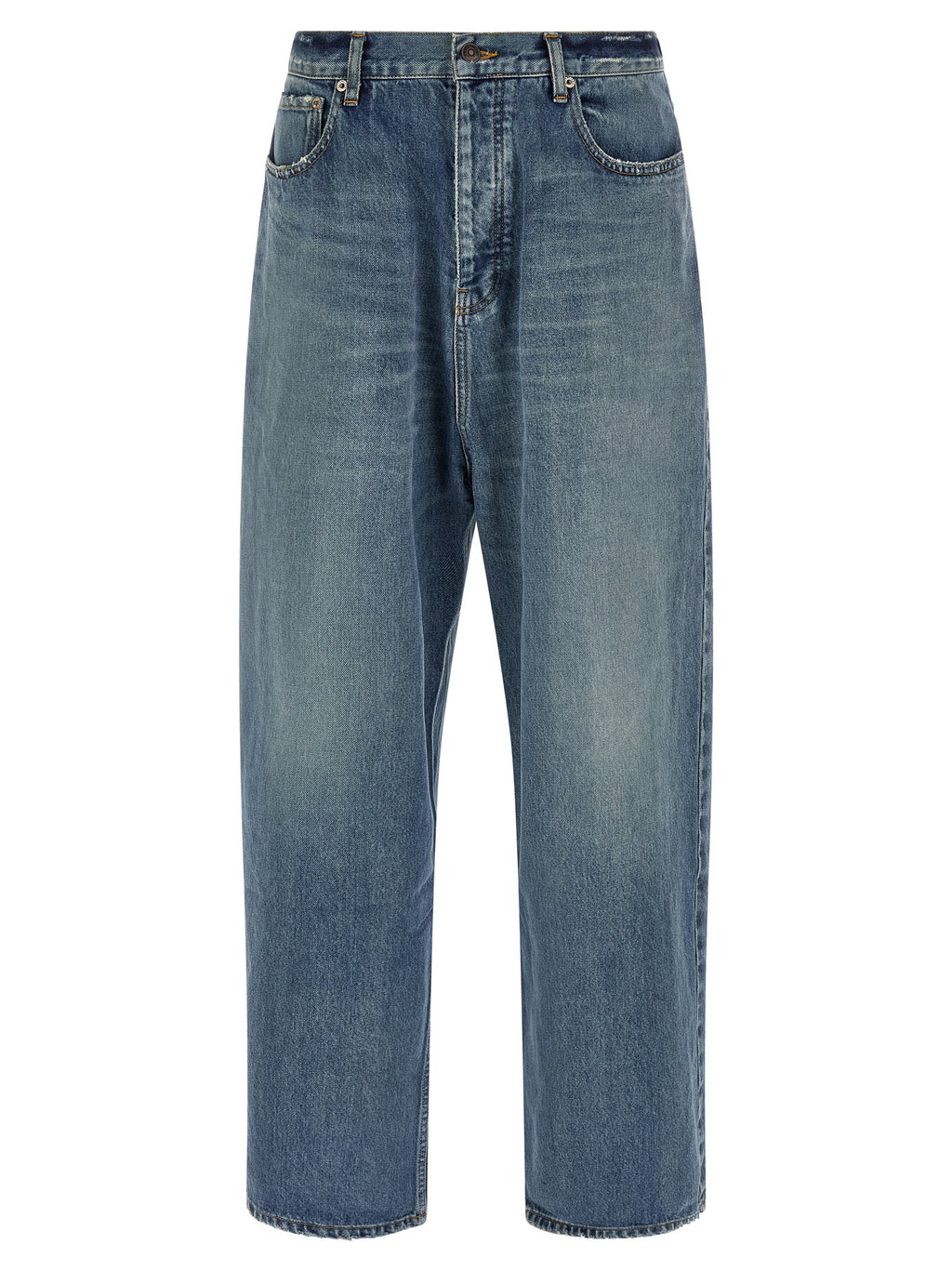 Balenciaga Blue Cotton Relaxed Fit Jeans